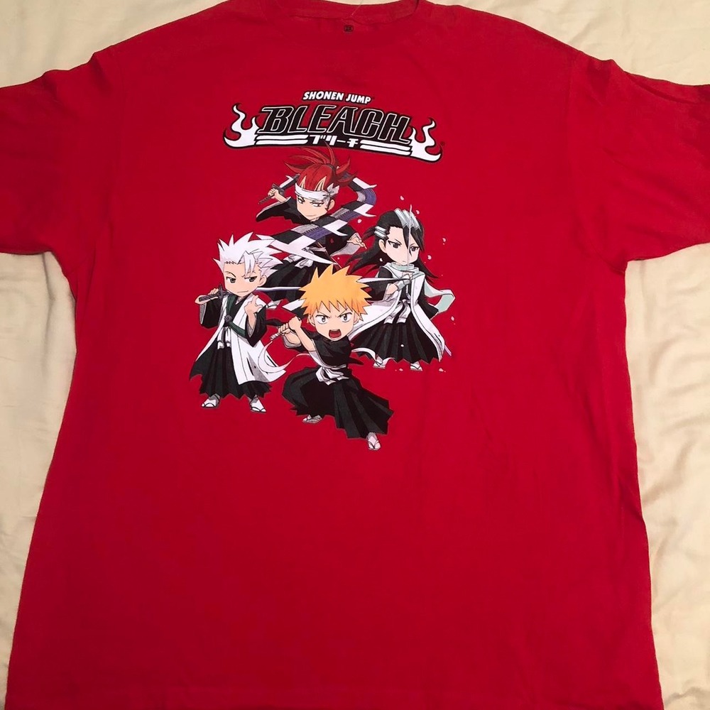 Bleach Shonen Jump Red T-Shirt Chibi Characters Ichigo Byakuya Renji  Toshiro 2x
